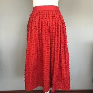 🔥J. Crew Persimmon Skirt w/ Fringe Detail, 0